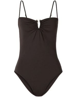 Nili Lotan Halter One-Piece Swimsuit - Black