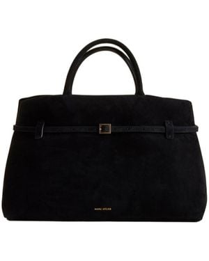 MANU Atelier Le Cambon 35 Suede Tote Bag - Black