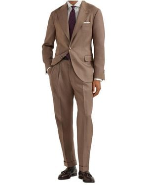 Brunello Cucinelli Peak-Lapel Wool Blazer - Brown