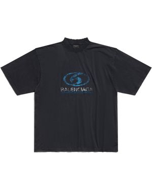Balenciaga Surfer Medium Fit T-Shirt - Blue