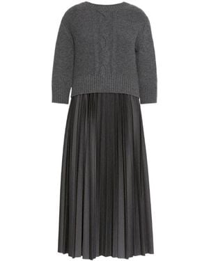 Weekend by Maxmara Jersey Dress With A Wool Top - Gray