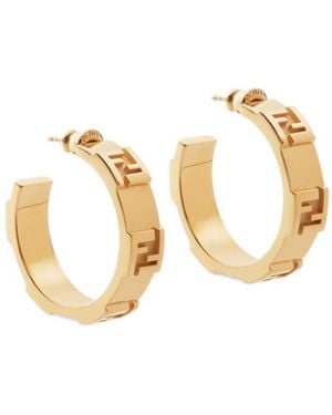 Fendi Coloured Metal Earrings - Metallic