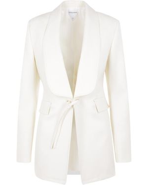 Bottega Veneta V-Neck Tailored Blazer - White