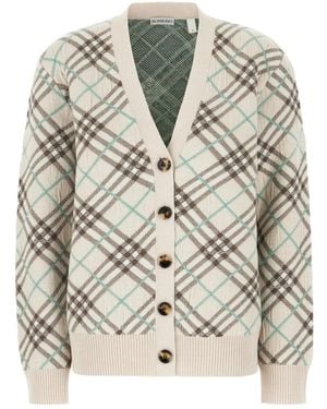 Burberry Checked Cardigan - Multicolour