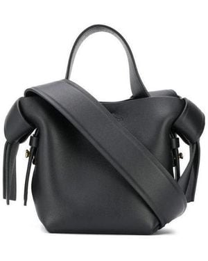 Acne Studios Musubi Logo Embossed Micro Tote Bag - Black