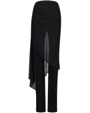 GIUSEPPE DI MORABITO Draped Asymmetric Skirt Trousers - Black