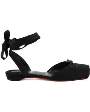Christian Louboutin Cassia Lace-Up Ballerinas - Black