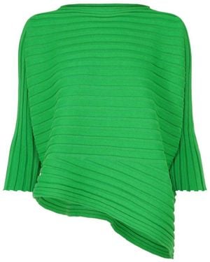 Issey Miyake Asymmetric Knitted Top - Green