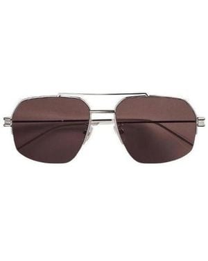 Bottega Veneta Eyewear Aviator Frame Sunglasses - Multicolour