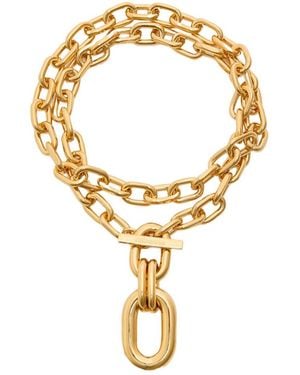 Rabanne Double Link Necklace - Metallic
