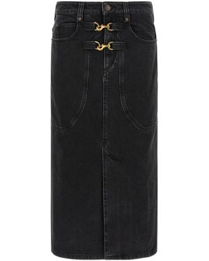 Isabel Marant Pavina Denim Skirt - Black