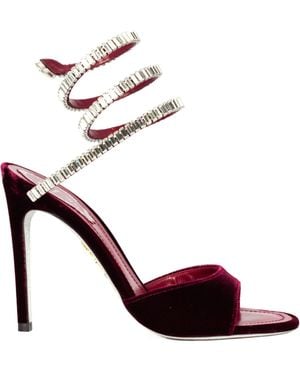 Rene Caovilla Round-Toe High-Heeled Sandals - Multicolor