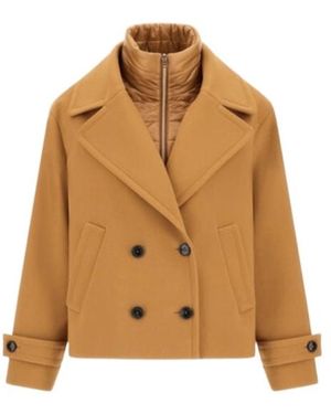 Herno Pea Layered Coat - Brown