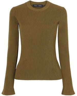 Proenza Schouler Nir Ribbed-Knit Top - Green
