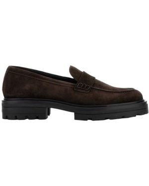 Hogan H673 Slip-On Loafers - Black