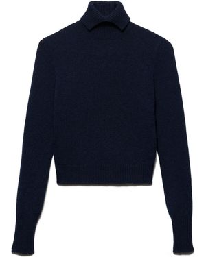 Prada Cashmere Turtleneck Sweater - Blue