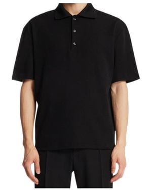 The Row Cashmere Polo Shirt - Black