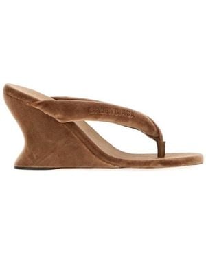 Balenciaga Wedge-Heeled Sandals - Brown