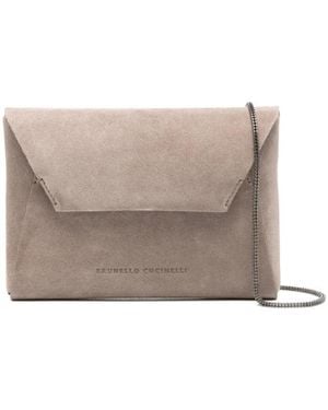 Brunello Cucinelli Chain Strap Shoulder Bag - Grey