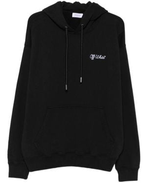 Off-White c/o Virgil Abloh Logo-Embroidered Hoodie - Black