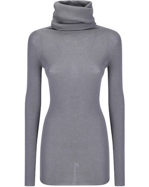 Rick Owens Long-Sleeved Knitwear - Grey