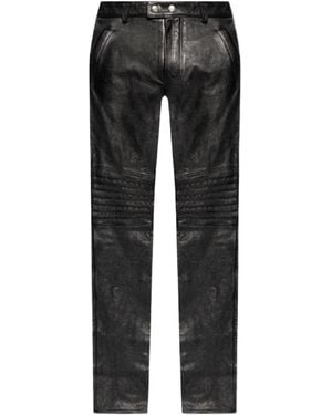 DSquared² Rider Leather Trousers - Black