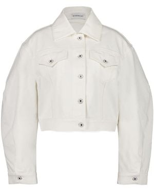 Givenchy Cropped Denim Jacket - White