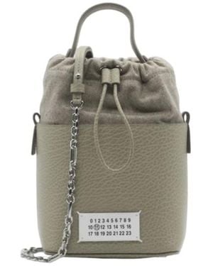 Maison Margiela 5Ac Drawstring Bucket Bag - Grey