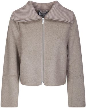 Samsøe & Samsøe Cropped Wool Jacket - Gray
