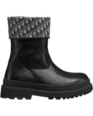 Dior Round-Head Short Boots - Black