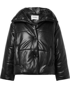 Nanushka Hide High-Neck Puffer Jacket - Black