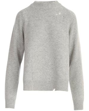 Maison Margiela Distressed Knit Jumper - Grey