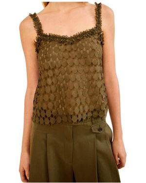 Ulla Johnson Francoise Lace Tank Top - Green