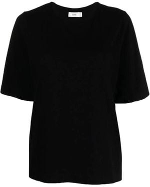 Closed Wide-Sleeves T-Shirt - Black
