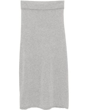 TOTEME Ribbed-Knit Maxi Skirt - Grey