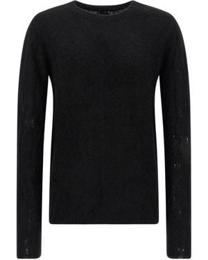 Thom Krom Mk122 Crewneck Long-Sleeved Sweater - Black