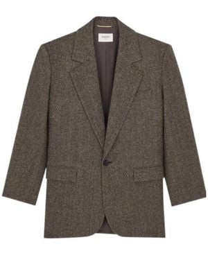 Saint Laurent Single-Breasted Jacket - Brown