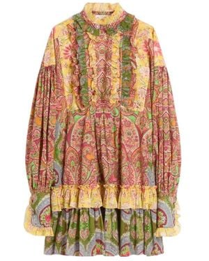 Valentino Voyage Imaginaire Ruffled Mini Dress - Multicolour