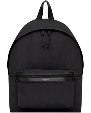 Saint Laurent City Zip-Up Backpack - Black