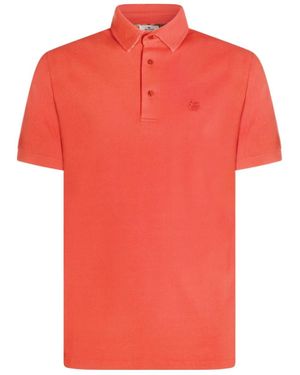Etro Short Sleeved Polo Shirt - Red