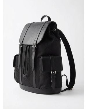 Gucci Jumbo Gg Backpack - Black