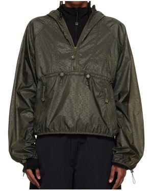 Cecilie Bahnsen Khaki The North Face Edition Marlowe Pullover Wind Jacket - Grey