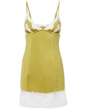Chloé Lace-Trimmed Slip Dress - Yellow