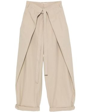 DARKPARK Stella Oversized Tie-Front Pants - Natural