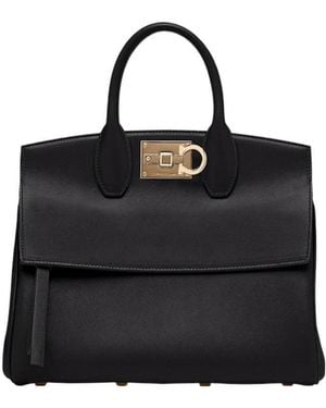 Ferragamo Logo Handbag - Black
