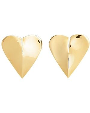 Alaïa Alaïa Le Coeur Heart-Shaped Polished Earrings - Metallic