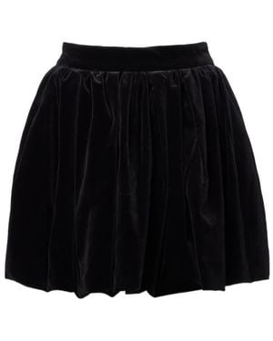 Patou Velvet Mini Skirt - Black
