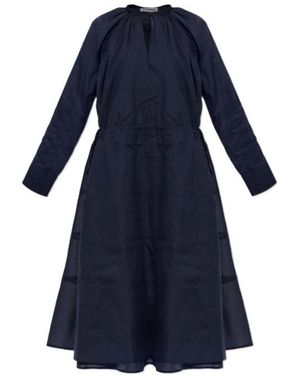 Jil Sander Keyhole Oversized Midi Dress - Blue