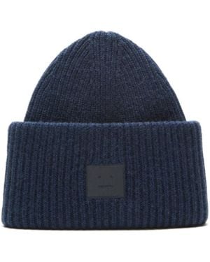 Acne Studios Ribbed Beanie - Blue