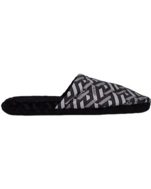 Versace Greca Signature Slippers - Black